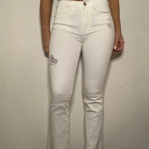 Fashion Nova white ripped jeans